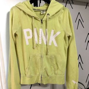 PINK VS zip up neon/yellow jacket!